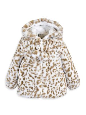 Baby Girl's & Little Girl's Cheetah Print Smocked Jacket - Leopard - Size 6 Months - Leopard - Size 6 Months