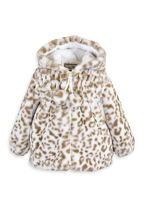 Baby Girl's & Little Girl's Cheetah Print Smocked Jacket