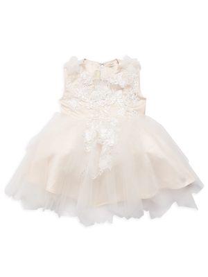 Baby Girl's & Little Girl's Embellished Tulle & Lace Dress - Ivory Petal - Size 2 - Ivory Petal - Size 2