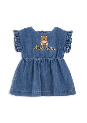 Baby Girl's & Little Girl's Embroidered Chambray Dress