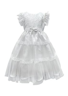 Baby Girl's & Little Girl's Embroidered Long-Sleeve Dress