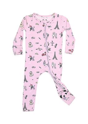 Baby Girl's & Little Girl's French Poodle Convertible Footie