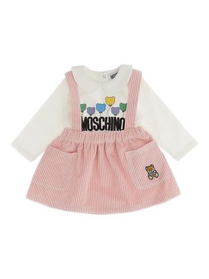 Baby Girl's & Little Girl's Heart Logo Print T-Shirt & Skirt Set - Rose - Size 3 Months
