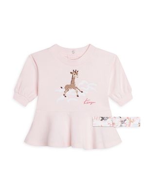 Baby Girl's & Little Girl's Logo Dress & Headband Set - Pale Pink - Size 2 - Pale Pink - Size 2