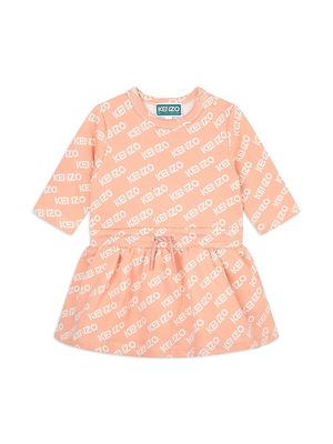 Baby Girl's & Little Girl's Logo Print Sweatshirt Dress - Beige - Size 2