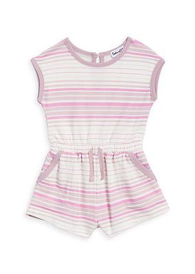 Baby Girl's & Little Girl's Painterly Stripe Romper