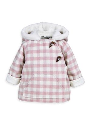 Baby Girl's & Little Girl's Plaid Wrap Jacket - Pink Plaid - Size 24 Months - Pink Plaid - Size 24 Months