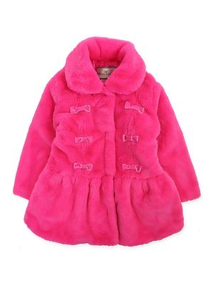 Baby Girl's & Little Girl's Princess Coat - Hot Pink Puff - Size 2