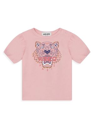 Baby Girl's & Little Girl's Puff-Sleeve Logo Tee - Pink - Size 12 Months - Pink - Size 12 Months