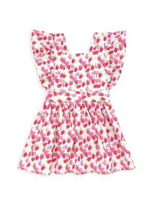 Baby Girl's & Little Girl's Strawberry Print Dress - Pink - Size 3 Months - Pink - Size 3 Months