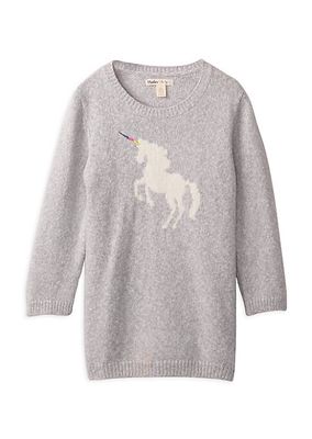 Baby Girl's & Little Girl's Unicorn Sweater Dress
