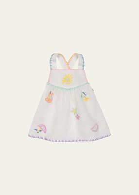 Baby Girl's Beach Icons Embroidered Dress, Size 3M-36M