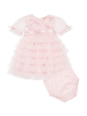 Baby Girl's Bebe Dreamscape Tulle Dress - Porcelain Pink - Size 3 Months