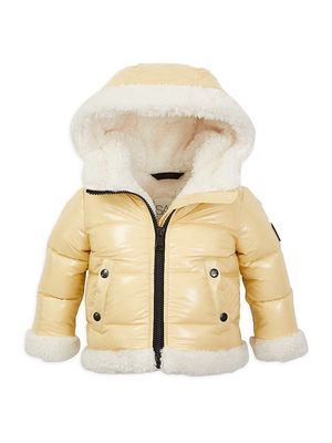 Baby Girl's Blizzard Down Puffer Jacket - Banana Ice - Size 3 Months - Banana Ice - Size 3 Months