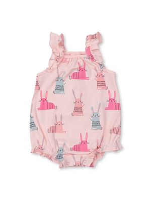 Baby Girl's Bunny Bubble Bodysuit - Multi Pink - Size Newborn - Multi Pink - Size Newborn