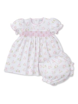 Baby Girl's Bunny Cotton Dress Set - Pink - Size 18 Months