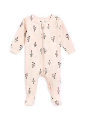 Baby Girl's Cactus Print Footie
