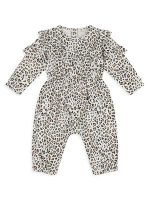 Baby Girl's Cheetah Coverall - Size 3 Months - Size 3 Months