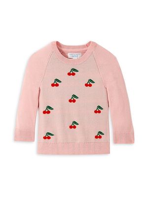 Baby Girl's Cherry Sweater - Tutu Pink - Size Newborn - Tutu Pink - Size Newborn