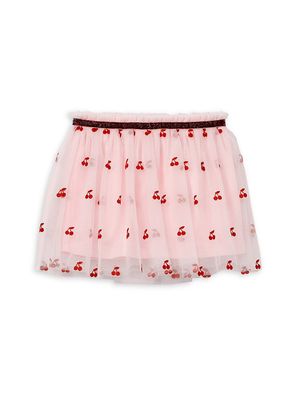 Baby Girl's Cherry Tulle Skirt - Tutu Pink - Size 6 Months - Tutu Pink - Size 6 Months