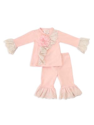 Baby Girl's Chic Petite Crisscross Set - Pink - Size Newborn - Pink - Size Newborn