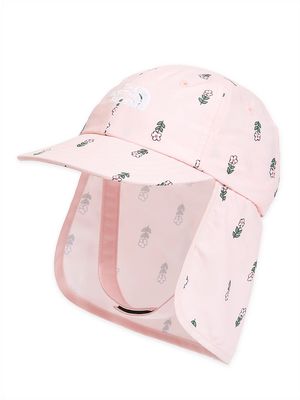 Baby Girl's Class V Sun Buster Hat - Pink Floral - Size Newborn - Pink Floral - Size Newborn