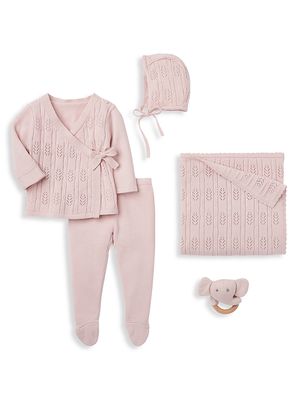 Baby Girl's Five-Piece Giftbox Set - Pink - Size Newborn - Pink - Size Newborn
