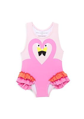 Baby Girl's Flamingo One-Piece Swimsuit