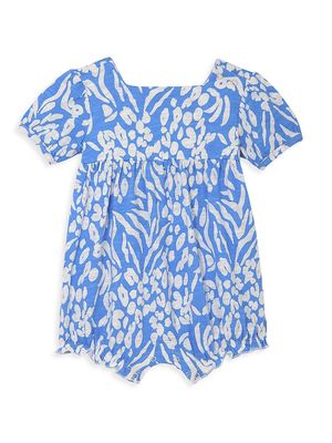 Baby Girl's Floral Bubble Romper - Provence - Size 6 Months - Provence - Size 6 Months