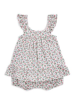 Baby Girl's Floral Dress & Bloomers Set