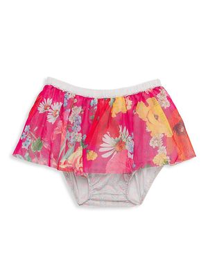 Baby Girl's Floral Mesh Tutu Bloomers - Size 12 Months - Size 12 Months