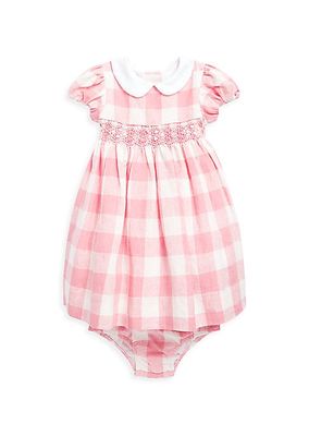Baby Girl's Gingham Print Dress