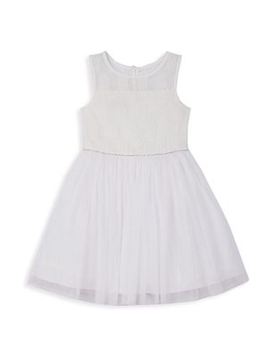 Baby Girl's Illusion Neck Tutu Dress - White - Size Newborn - White - Size Newborn
