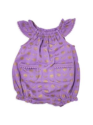 Baby Girl's Kiera Bubble Romper - Purple - Size 3 Months - Purple - Size 3 Months