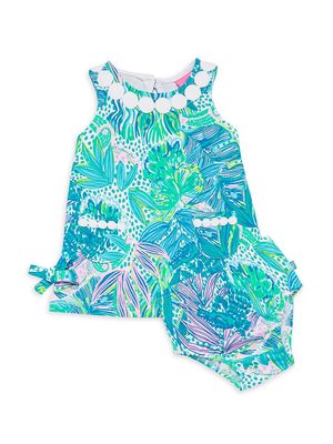 Baby Girl's Lilly Knit Shift Dress - Botanical Green - Size 3 Months - Botanical Green - Size 3 Months