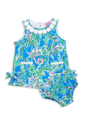 Baby Girl's Lilly Shift Dress - Boca Blue - Size 3 Months - Boca Blue - Size 3 Months