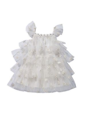Baby Girl's, Little Girl's & Girl's Daisy Layered Tutu Dress - Ivory - Size 12 Months - Ivory - Size 12 Months