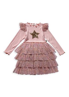 Baby Girl's, Little Girl's & Girl's Embellished Star Frill Layered Tutu Dress