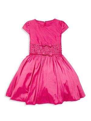 Baby Girl's,Little Girl's & Girl's Embellished-Waist Taffeta Dress - Fucshia - Size 2 - Fucshia - Size 2