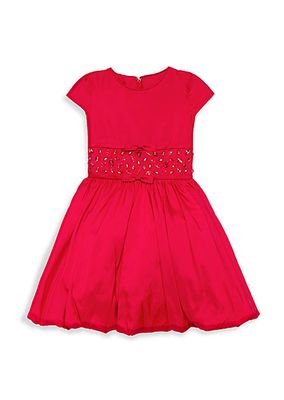 Baby Girl's,Little Girl's & Girl's Embellished-Waist Taffeta Dress