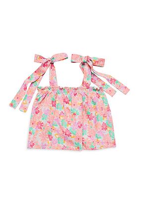 Baby Girl's, Little Girl's & Girl's Floral Tie-Shoulder Top
