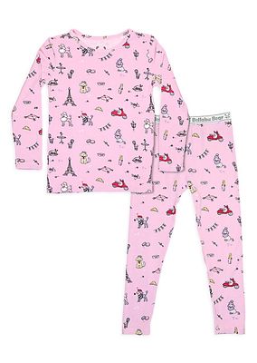 Baby Girl's, Little Girl's & Girl's French Poodle Long-Sleeve Shirt & Pants Pajama Set
