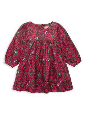 Baby Girl's, Little Girl's & Girl's Iyanu Long-Sleeve Dress - Red - Size 3