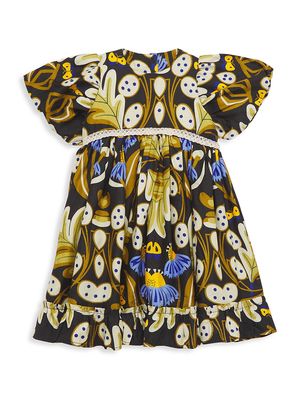 Baby Girl's, Little Girl's & Girl's Lace-Trim Abstract Print Dress - Size 8