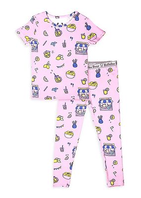 Baby Girl's, Little Girl's & Girl's Lemonade Shirt & Pants Pajama Set