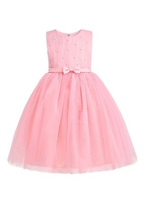 Baby Girl's, Little Girl's & Girl's Pearl Bow Tulle Dress