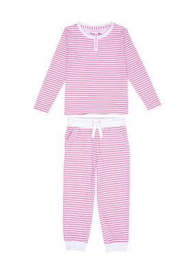 Baby Girl's, Little Girl's & Girl's Peony Jersey Long Snug Set