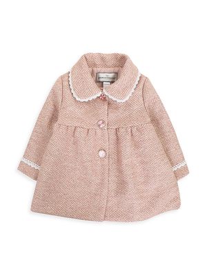 Baby Girl's, Little Girl's & Girl's Scallop Jewel Coat - Crystal Pink - Size 2