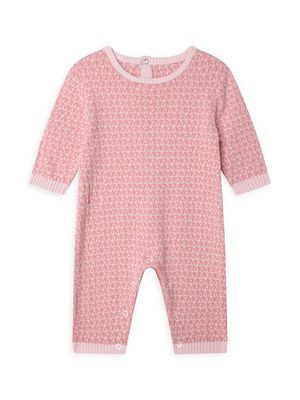 Baby Girl's Logo Jacquard Coveralls - Pale Pink - Size 6 Months - Pale Pink - Size 6 Months
