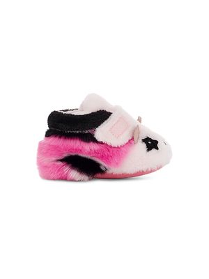Baby Girl's Pre Walker Bixbee Panda Booties - Pink Black - Size Newborn